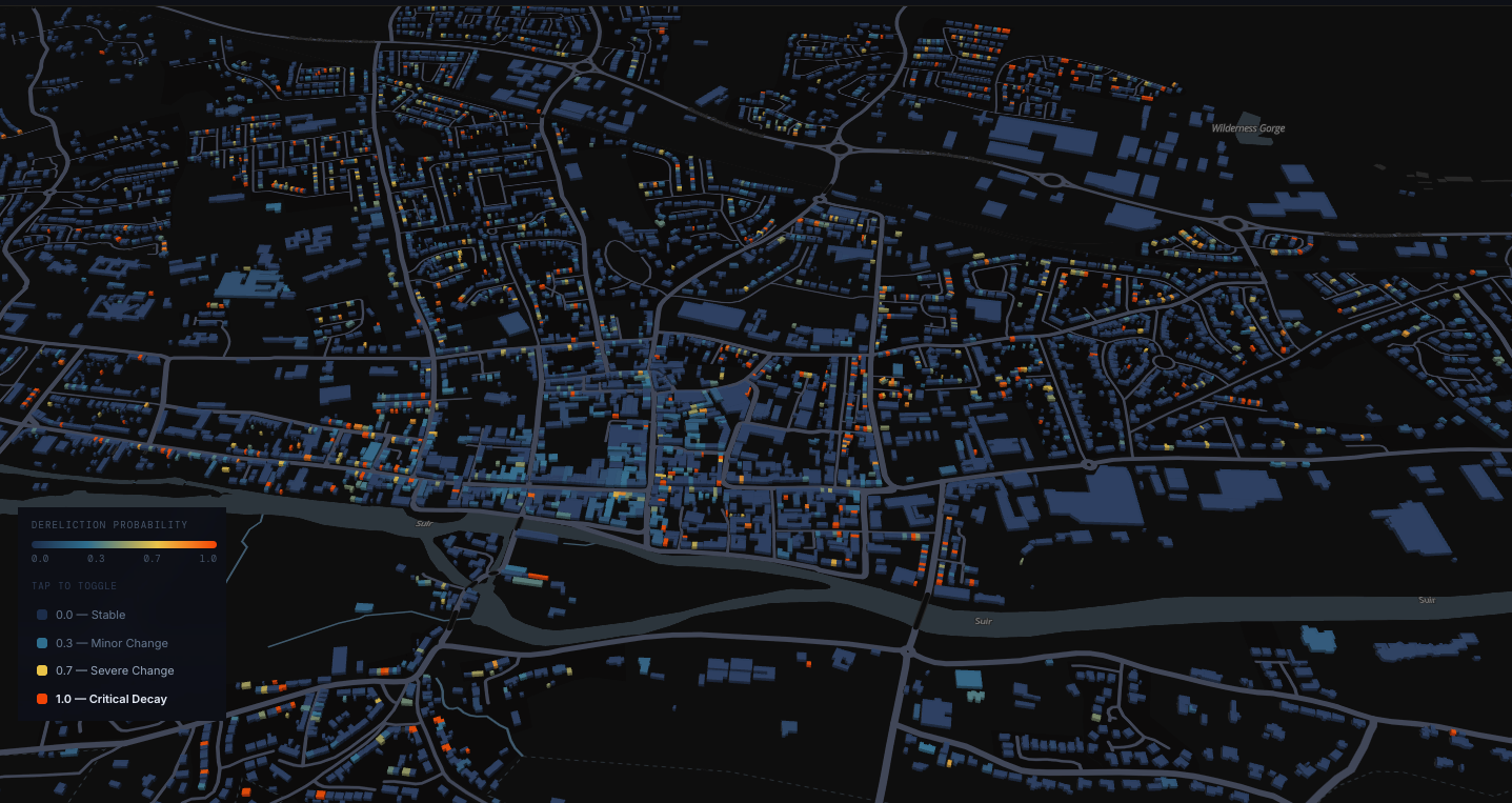 3D Isometric Dereliction Probability Map of Clonmel — Phase 3